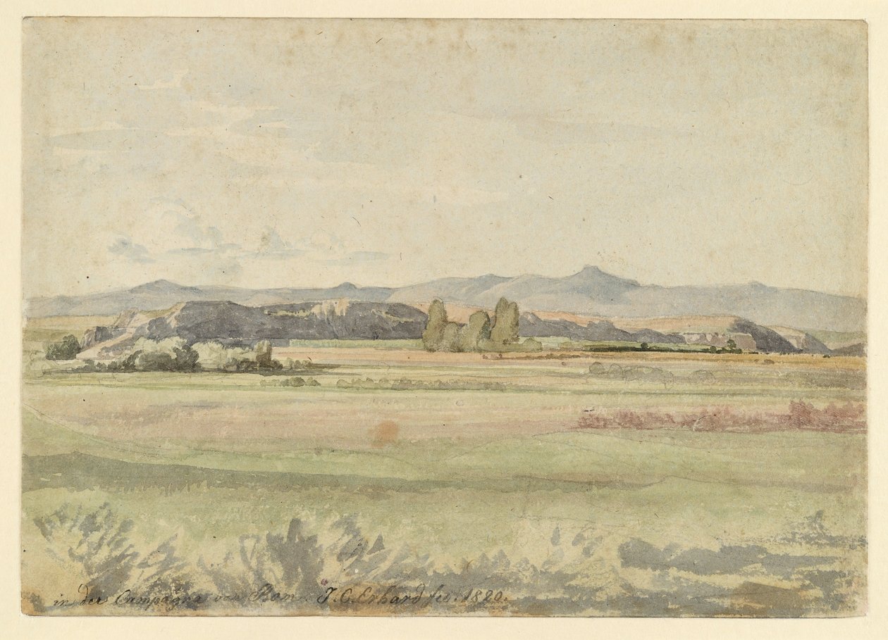 Landschap in de Campagna door Johann Christoph Erhard