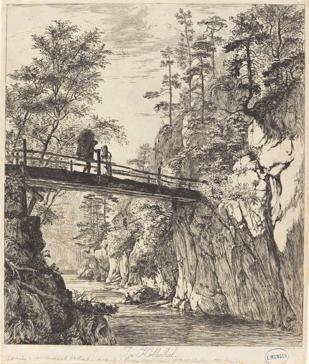 In het Höllental door Johann Christoph Erhard