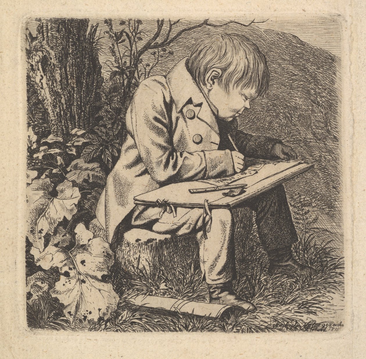 De kunstenaar Hoffman door Johann Christoph Erhard