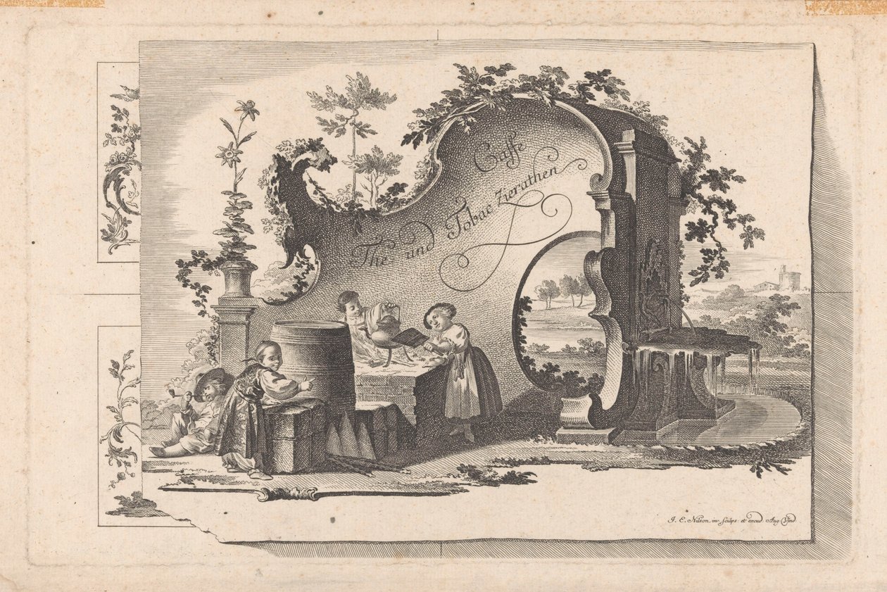 Koffie- en theehuis door Johann Esaias Nilson