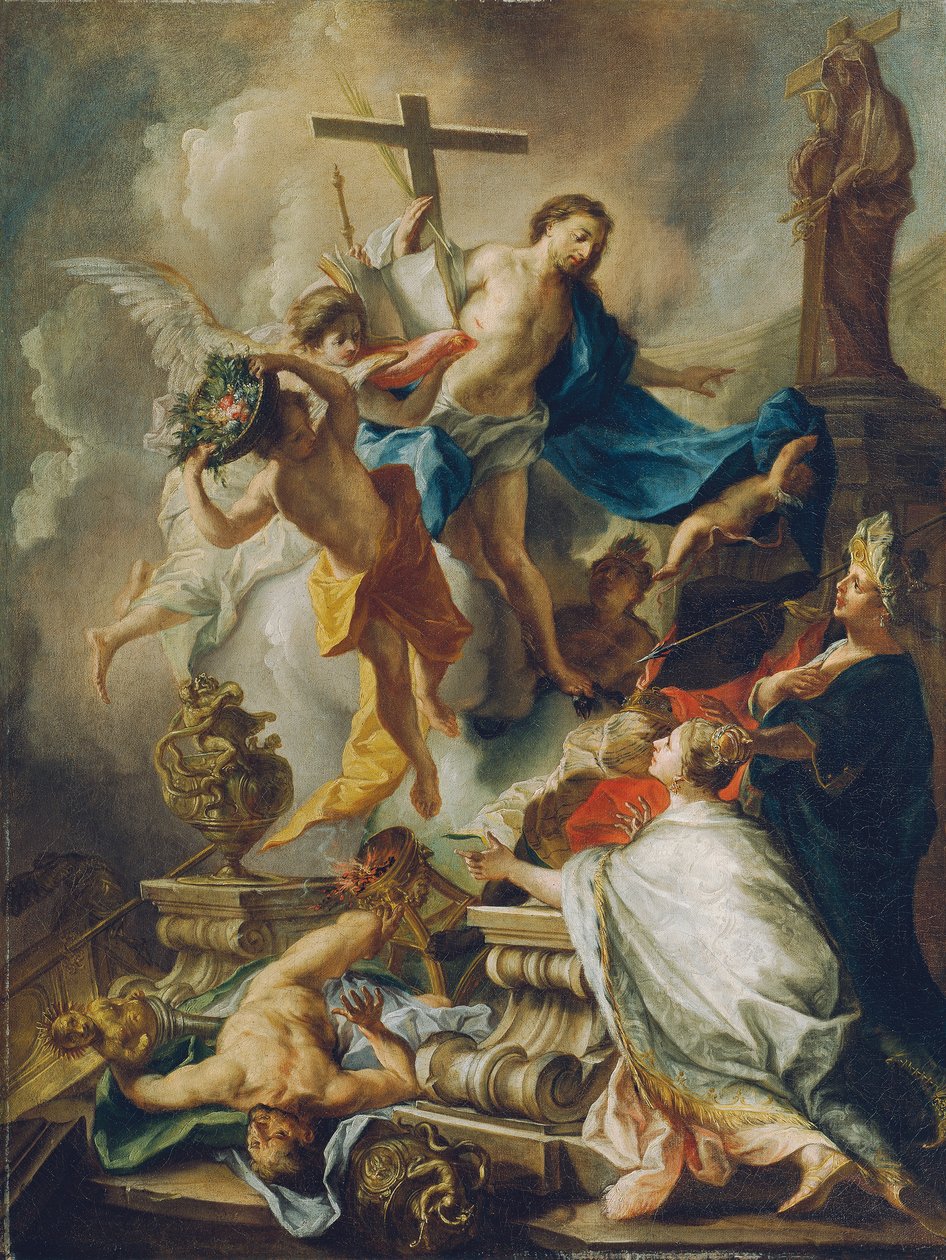 Overwinning van het christendom op het heidendom door Johann Evangelist Holzer