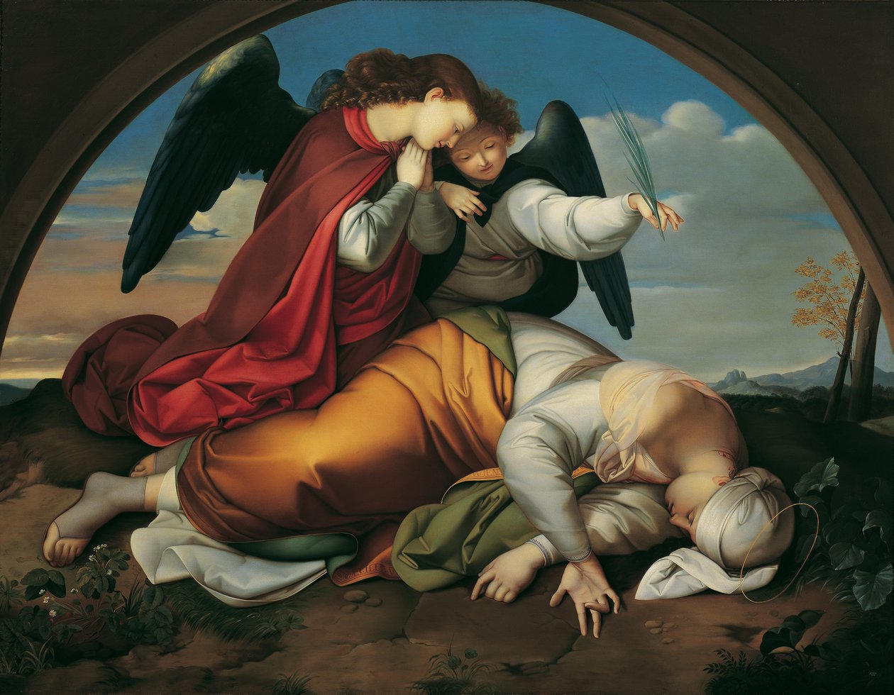 De dode heilige Caecilia (Weense versie) door Johann Evangelist Scheffer von Leonhardshoff