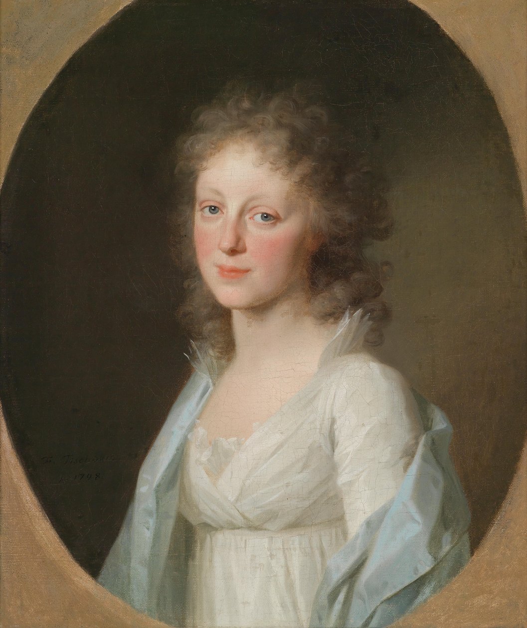 Johann Friedrich August Tischbein Portret van mevrouw Loder door Johann Friedrich August Tischbein