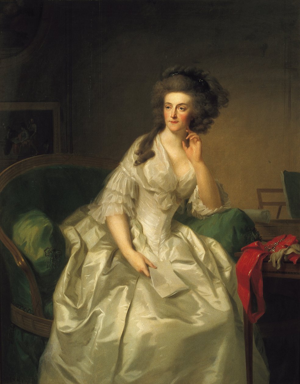 Portret van prinses Frederika Sophia Wilhelmina (1751-1820) door Johann Friedrich August Tischbein