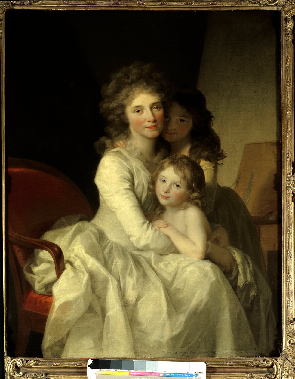 Sophie Muller en haar twee dochters Schilderij door Johann Friedrich August Tischbein (1750-1812) ca. 1792 Parijs, Museum voor Decoratieve Kunsten door Johann Friedrich August Tischbein