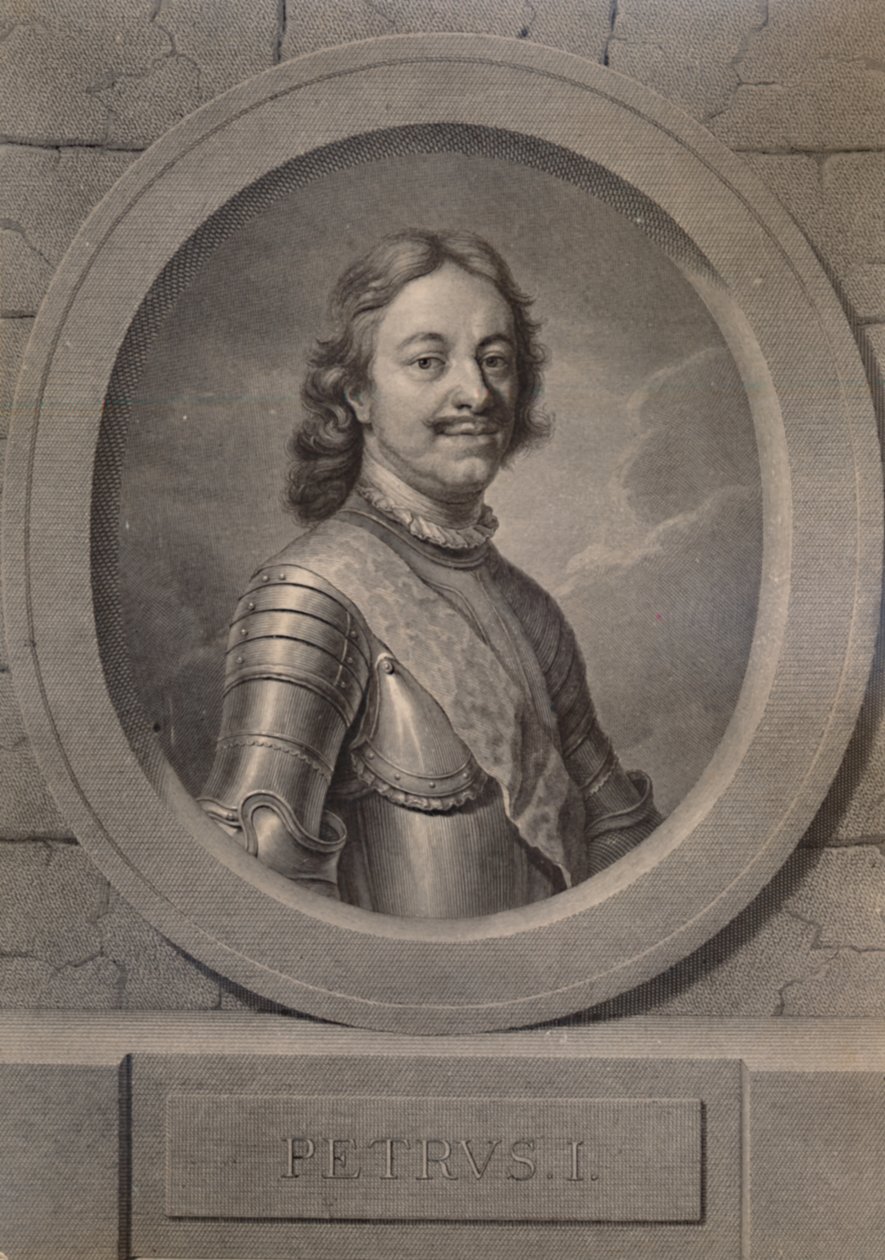 Peter de Grote, Tsaar van Rusland, 18e eeuw 1894 door Johann Friedrich Bause