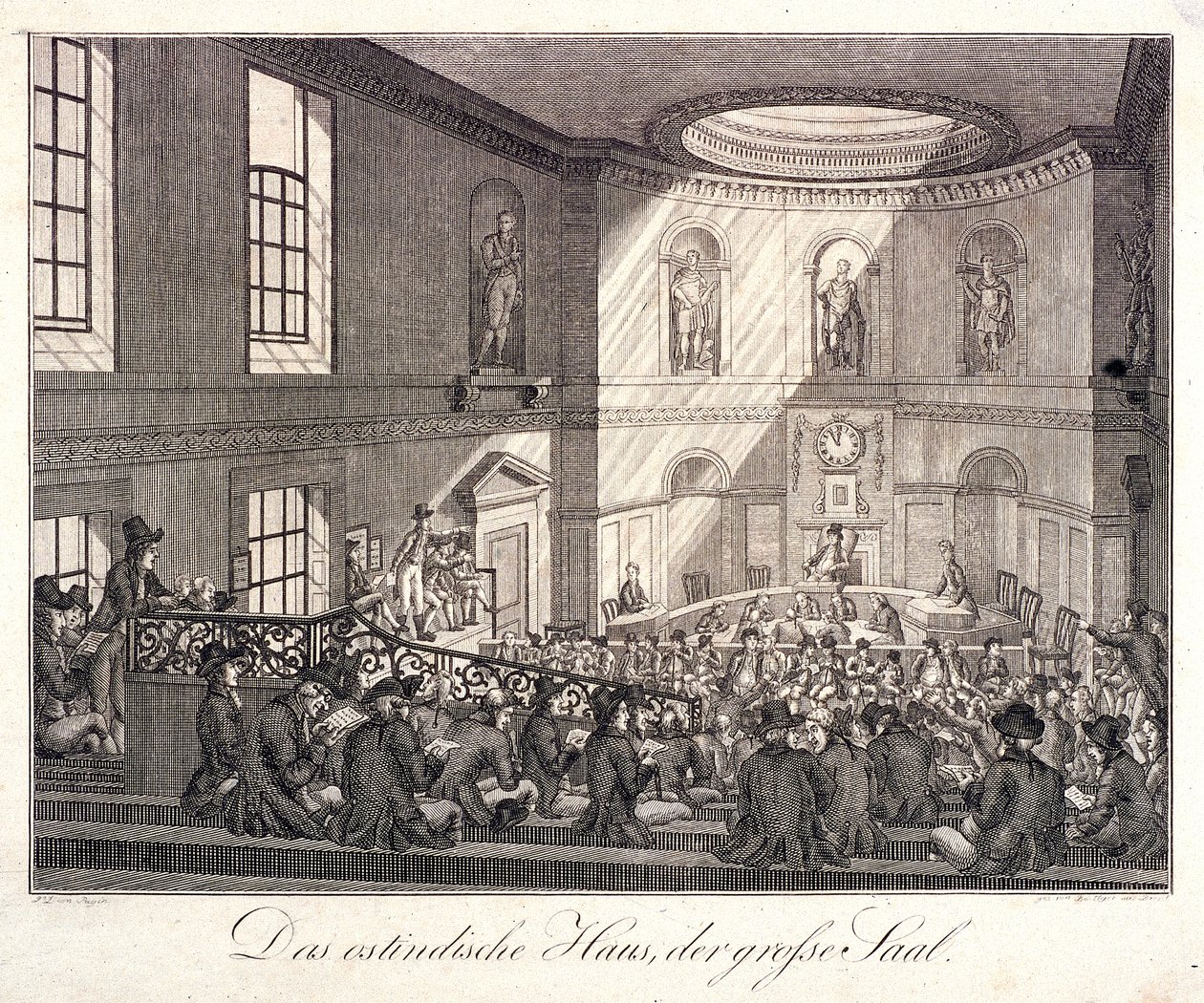 East India House, Londen door Johann Friedrich Boettger