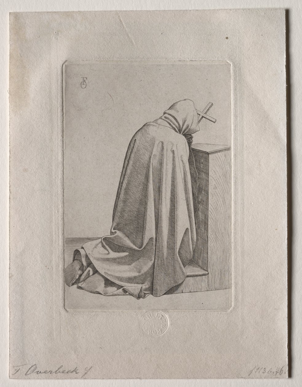 Een Biddende Monnik door Johann Friedrich Overbeck