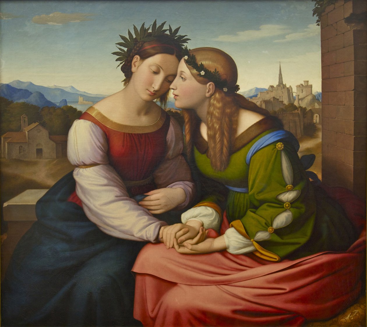 Italia en Germania Sulamith en Maria, 1828 door Johann Friedrich Overbeck
