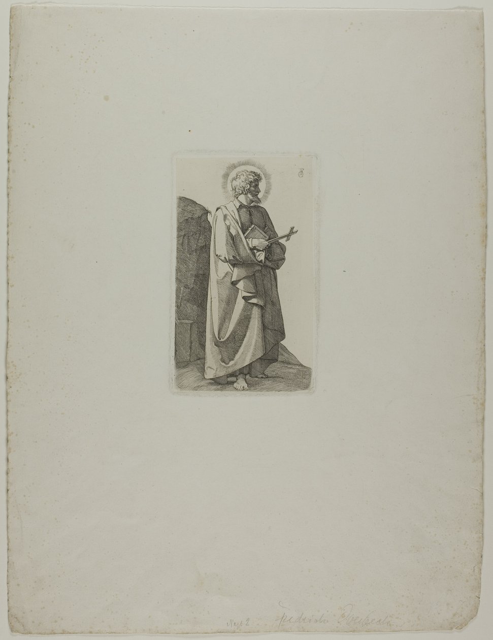 Filippus Neri met kruis en boek door Johann Friedrich Overbeck