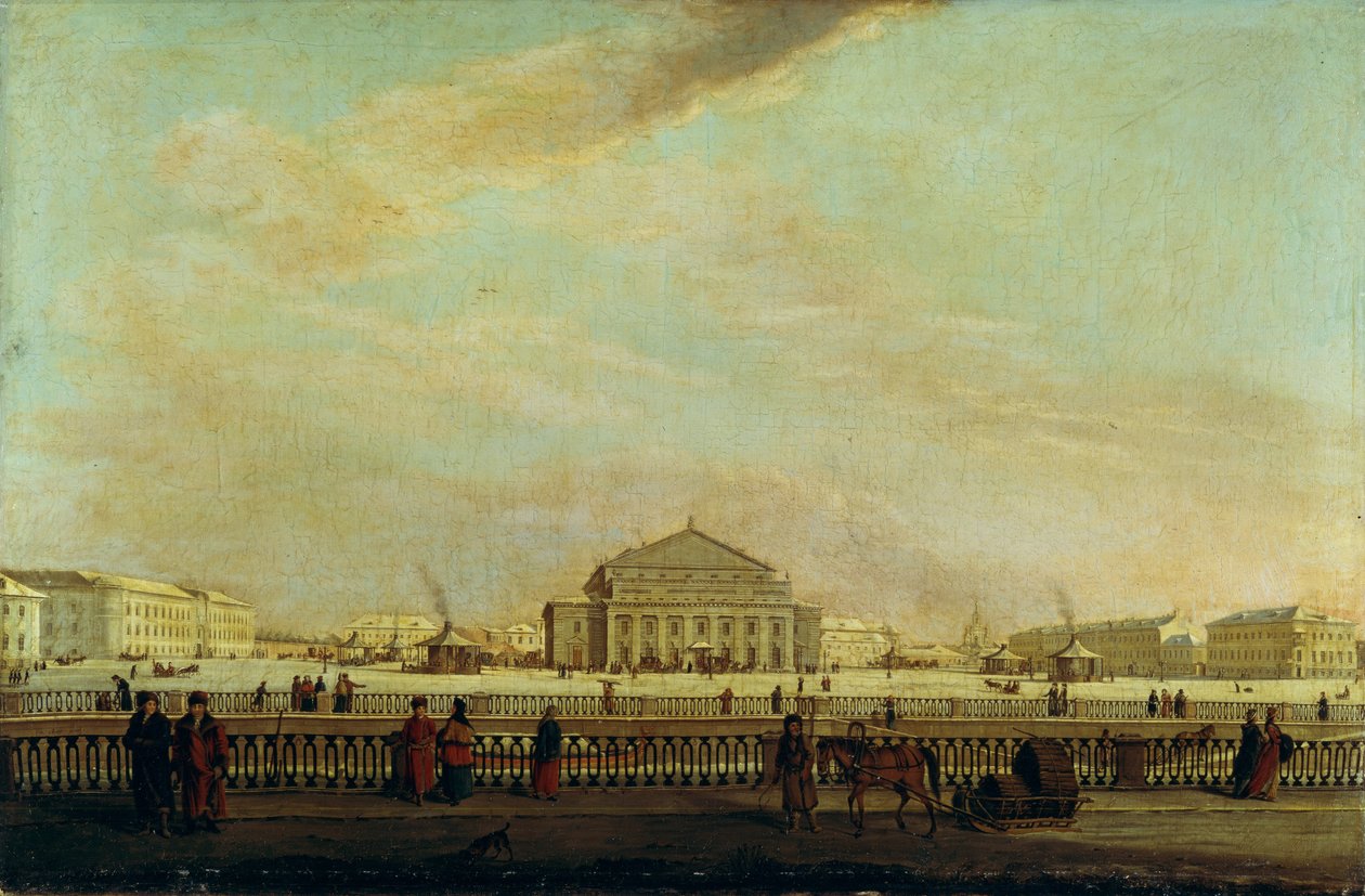 Het St. Petersburg Imperial Bolshoi Kamenny Theater door Johann Georg Mayr