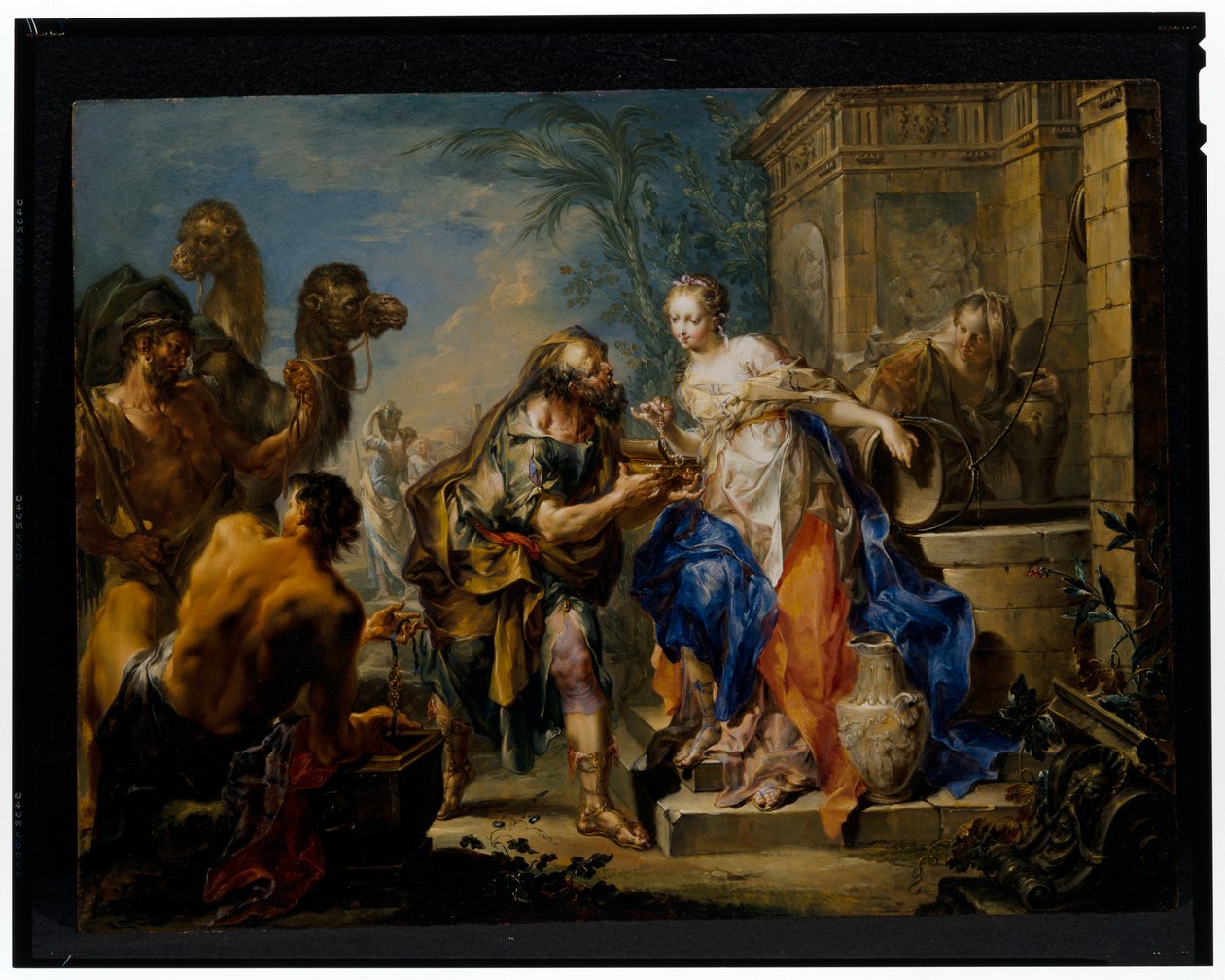 Elizier en Rebecca door Johann Georg Platzer