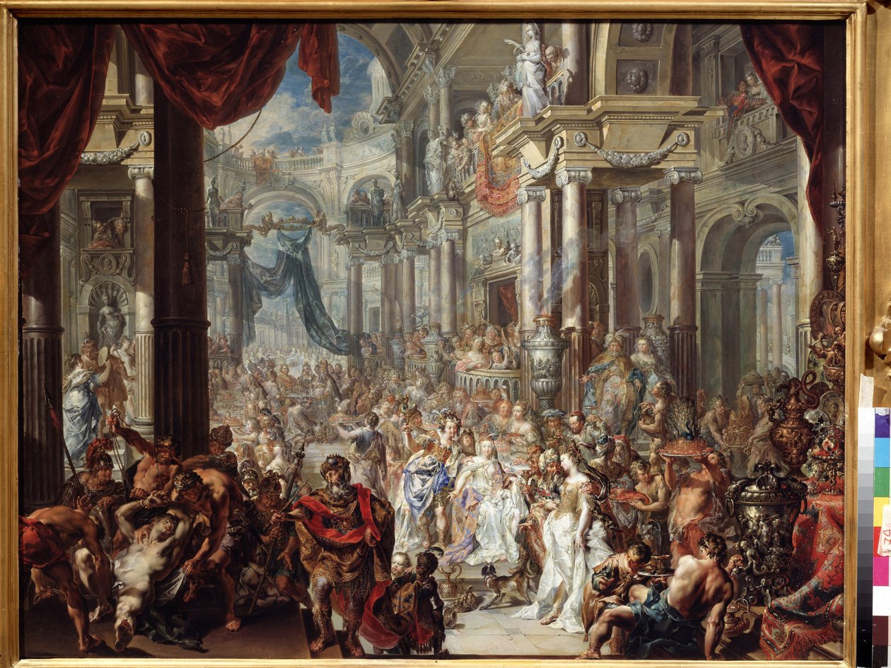 De gelijkenis van het bruiloftsfeest door Johann Georg Platzer