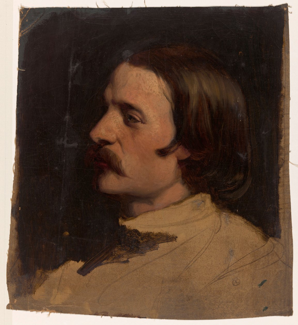 Studiehoofd naar links door Johann Georg Schwartze