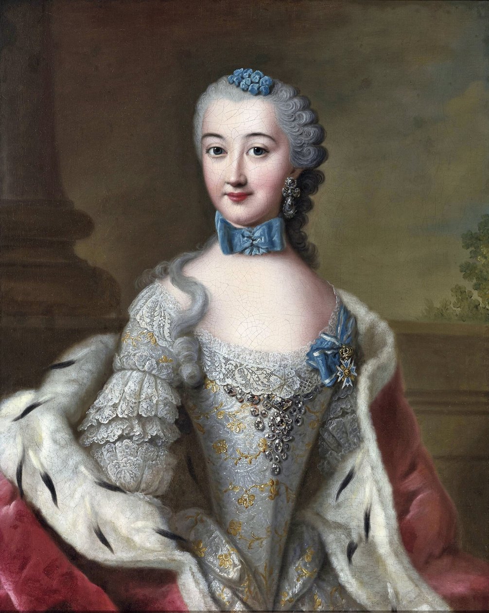 Hertogin Marie Sophie Wilhelmine van Württemberg-Oels door Johann Georg Ziesenis
