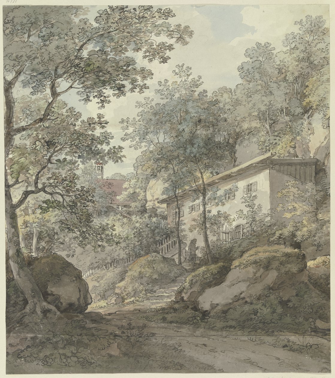 Architectuurstudie door Johann Georg von Dillis