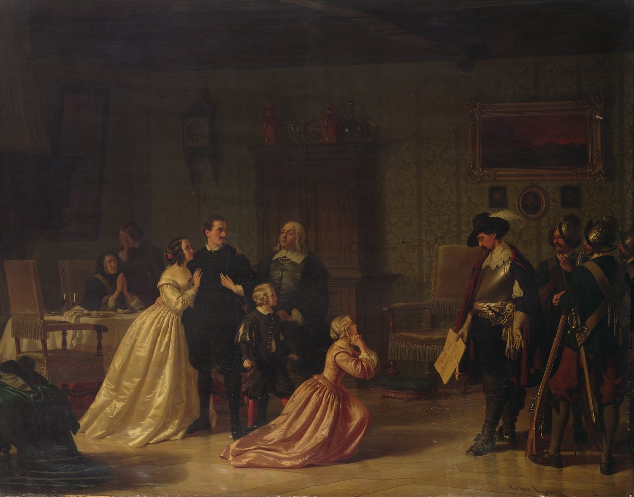 De arrestatie van een patriciër tijdens de Dertigjarige Oorlog door Johann Geyer