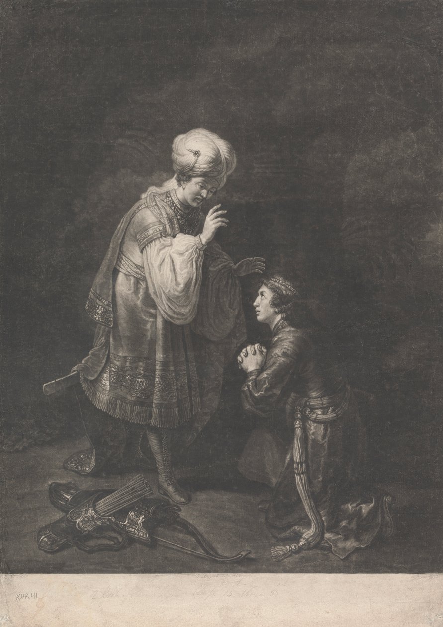 Absaloms onderwerping aan zijn vader, koning David door Johann Gottfried Haid