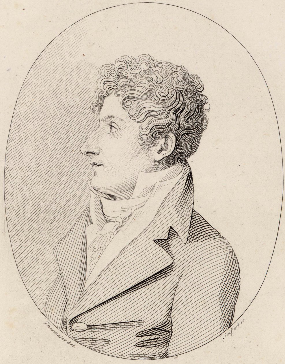 Portret van de Componist Francesco Morlacchi 1784-1841, ca. 1820 door Johann Gottlob Seyffert
