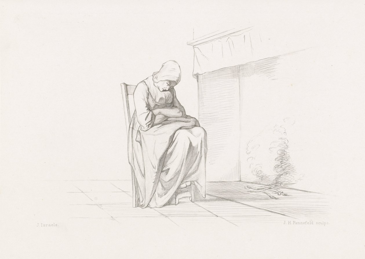 Middagslaapje door Johann Heinrich Maria Hubert Rennefeld
