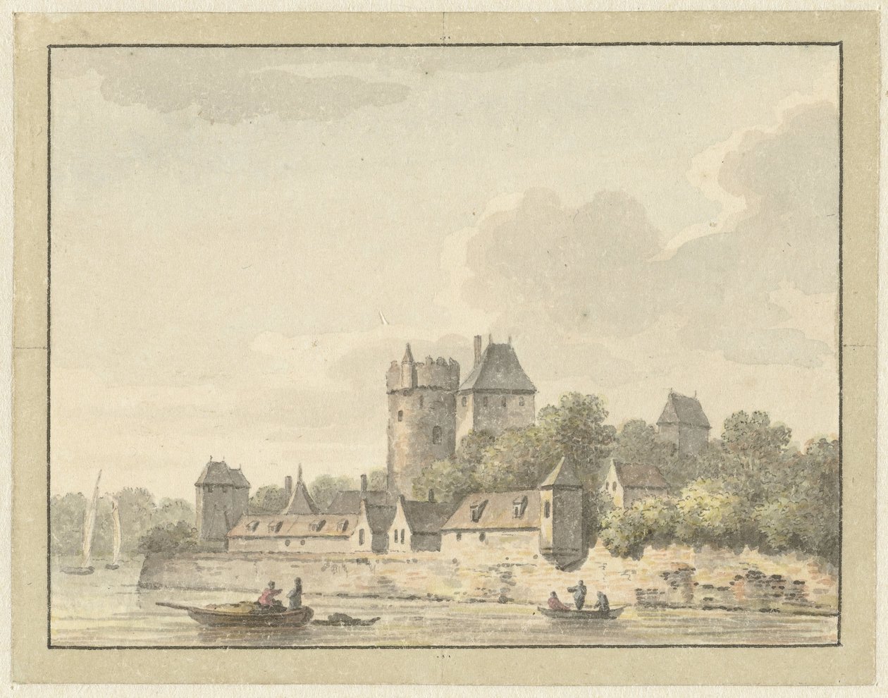 Kasteel Kuilenburg door Johann Heinrich Muntz