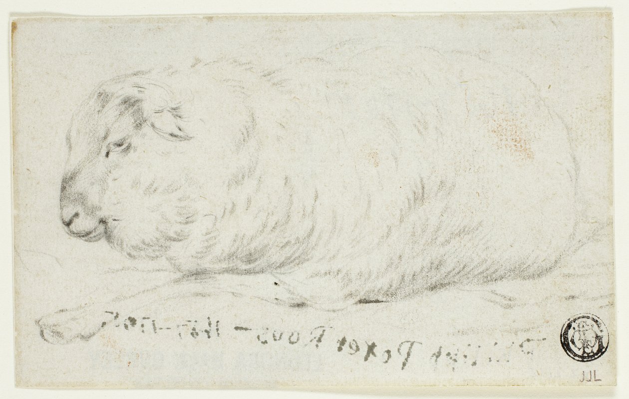 Liggend schaap door Johann Heinrich Roos
