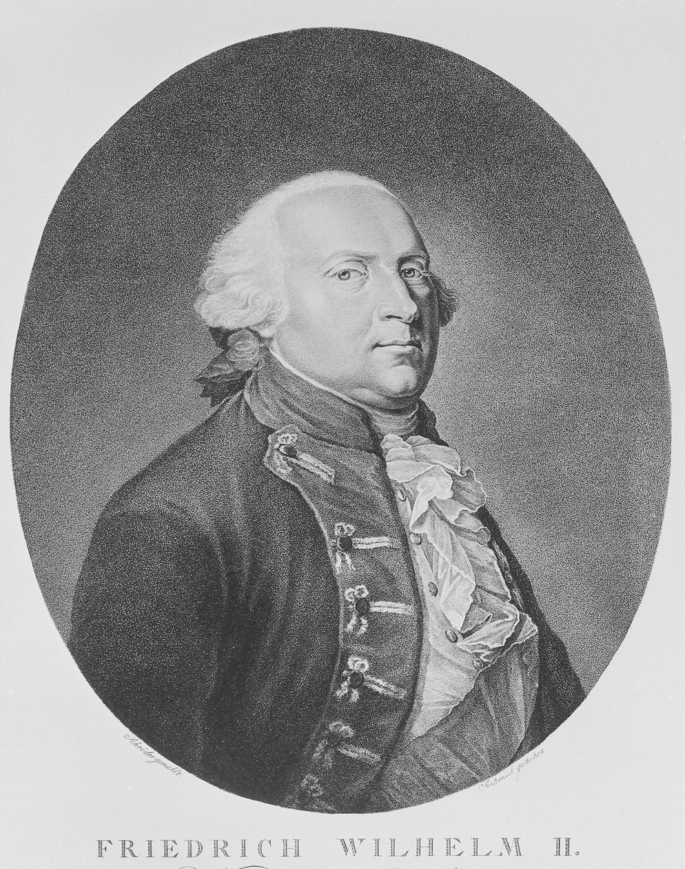 Friedrich Wilhelm II van Pruisen door Johann Heinrich Schroder