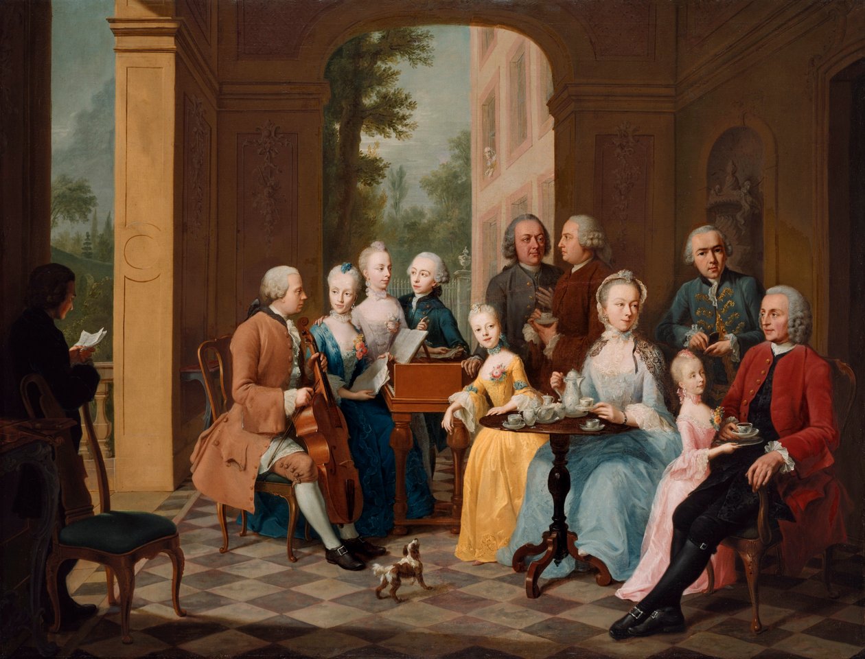 Familie Timmermann, door Johann Heinrich Tischbein de Oude door Johann Heinrich Tischbein