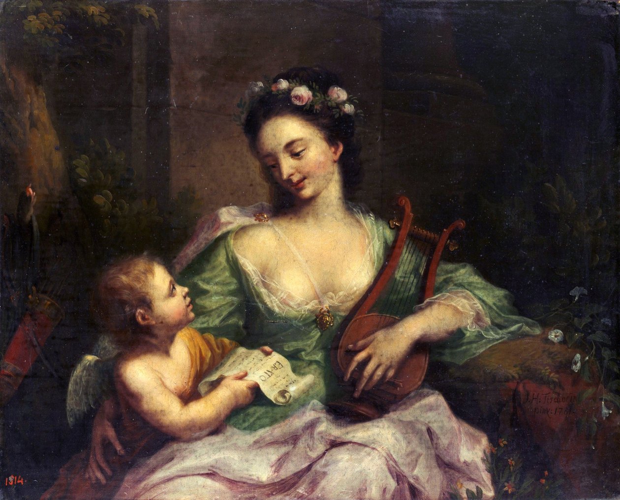 De negen muzen - Erato (Lyrische poëzie) door Johann Heinrich Tischbein
