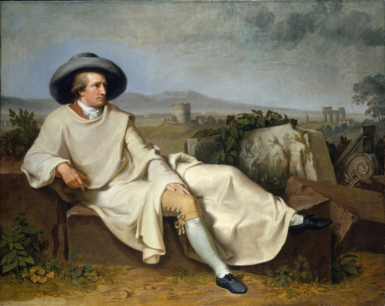 Goethe in de Campagna, 1787 door Johann Heinrich Wilhelm Tischbein