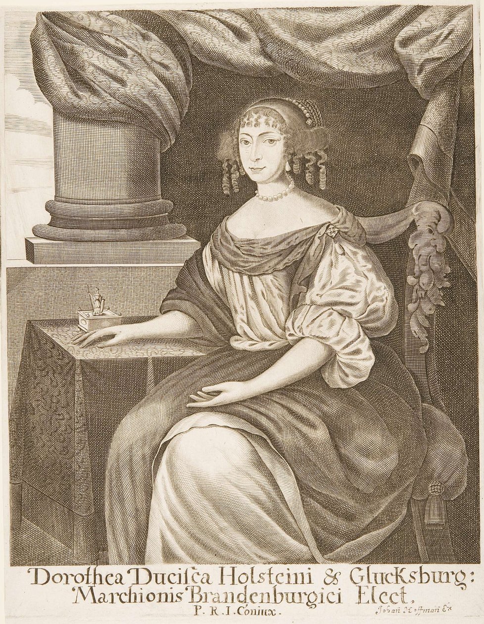 Johann Hoffmann - Dorothea van Holstein-Glücksburg, markgravin van Brandenburg door Johann Hoffmann