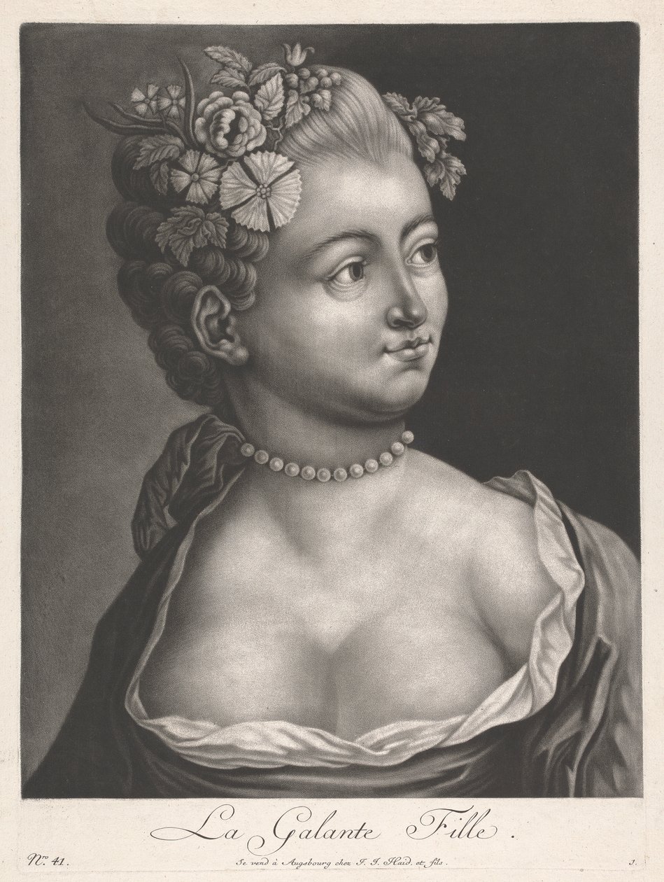 Het galante meisje door Johann Jacobus Haid
