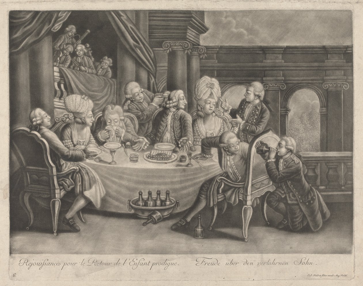 Vreugde voor de Terugkeer van de Verloren Zoon door Johann Jacobus Haid