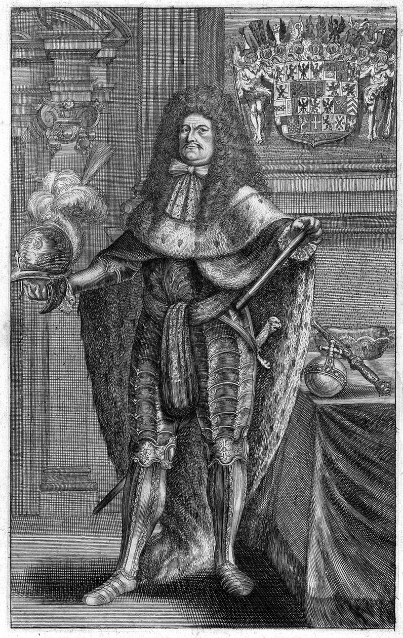 Portret van Frederik Willem 1620-1688, Keurvorst van Brandenburg, Hertog van Pruisen, 1683 door Johann Jakob Vogel