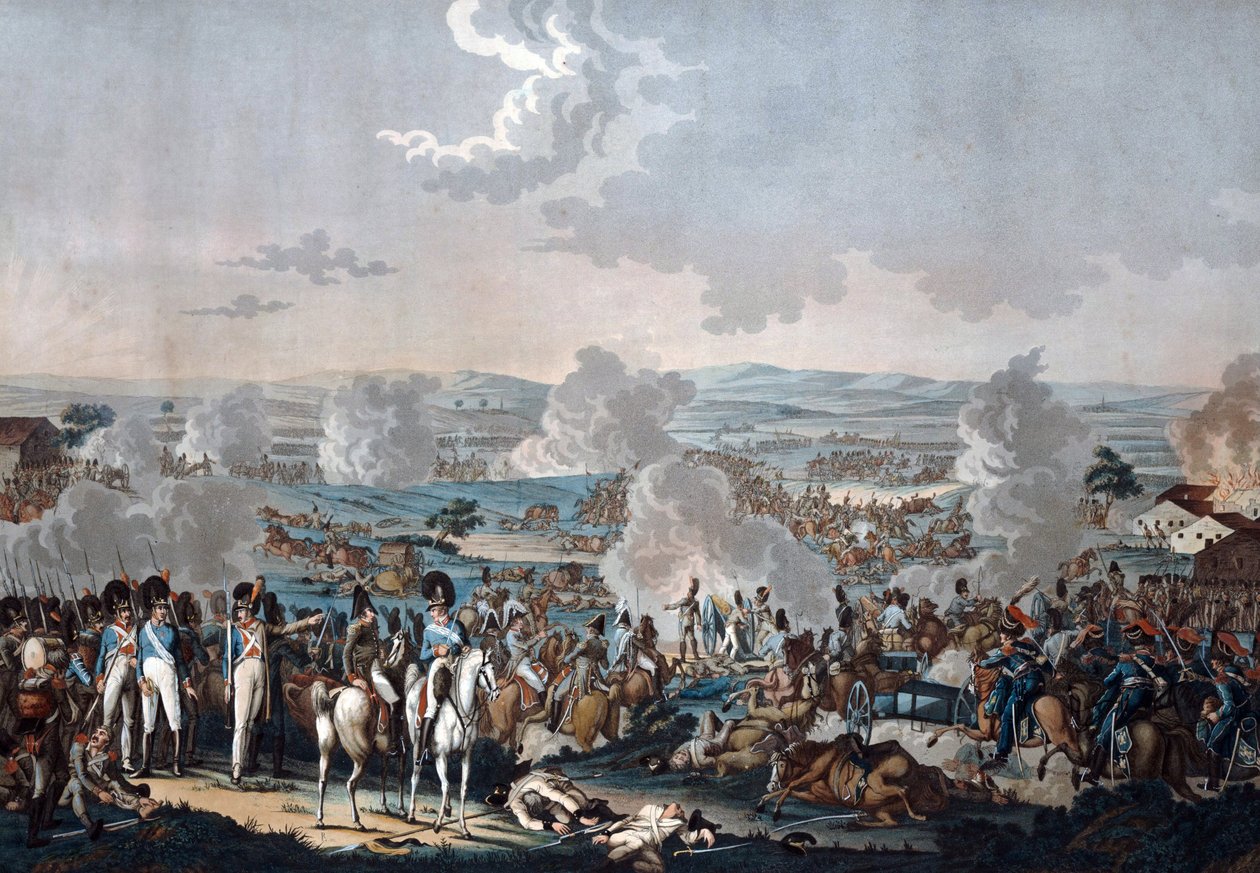 De slag bij Wagram (1809) door Johann Lorenz Rugendas