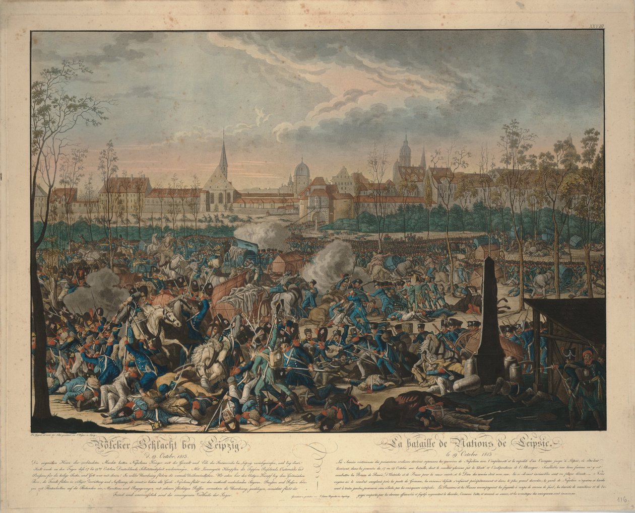 De Slag der Naties door Johann Lorenz Rugendas the Younger