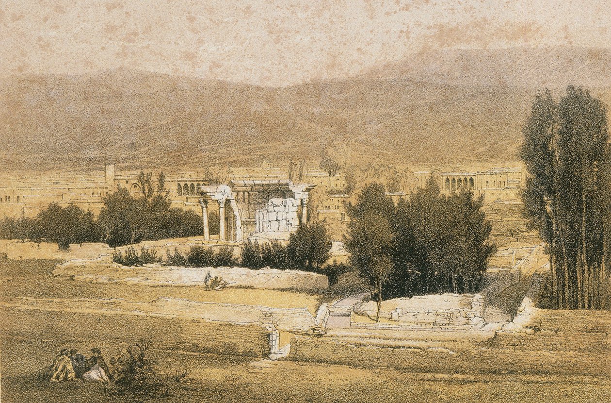 Baalbek. Ets door Bernatz et alii - Steinkopk J.F. Editore door Johann Martin Bernatz