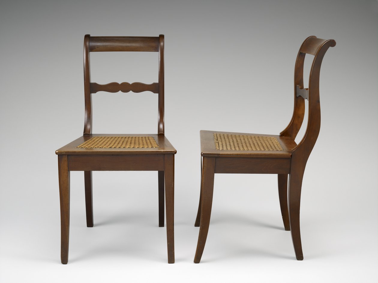 Paar Zijstoelen, ca. 1846-1860 door Johann Michael Jahn