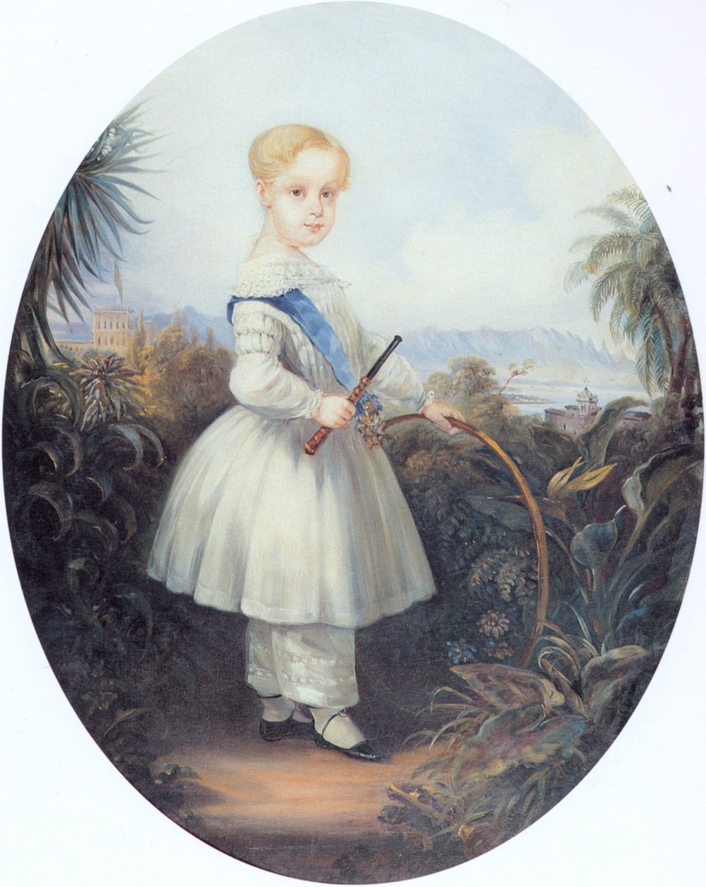 Afonso, keizerlijke prins van Brazilië, oudste zoon van Pedro II. 1846. door Johann Moritz Rugendas