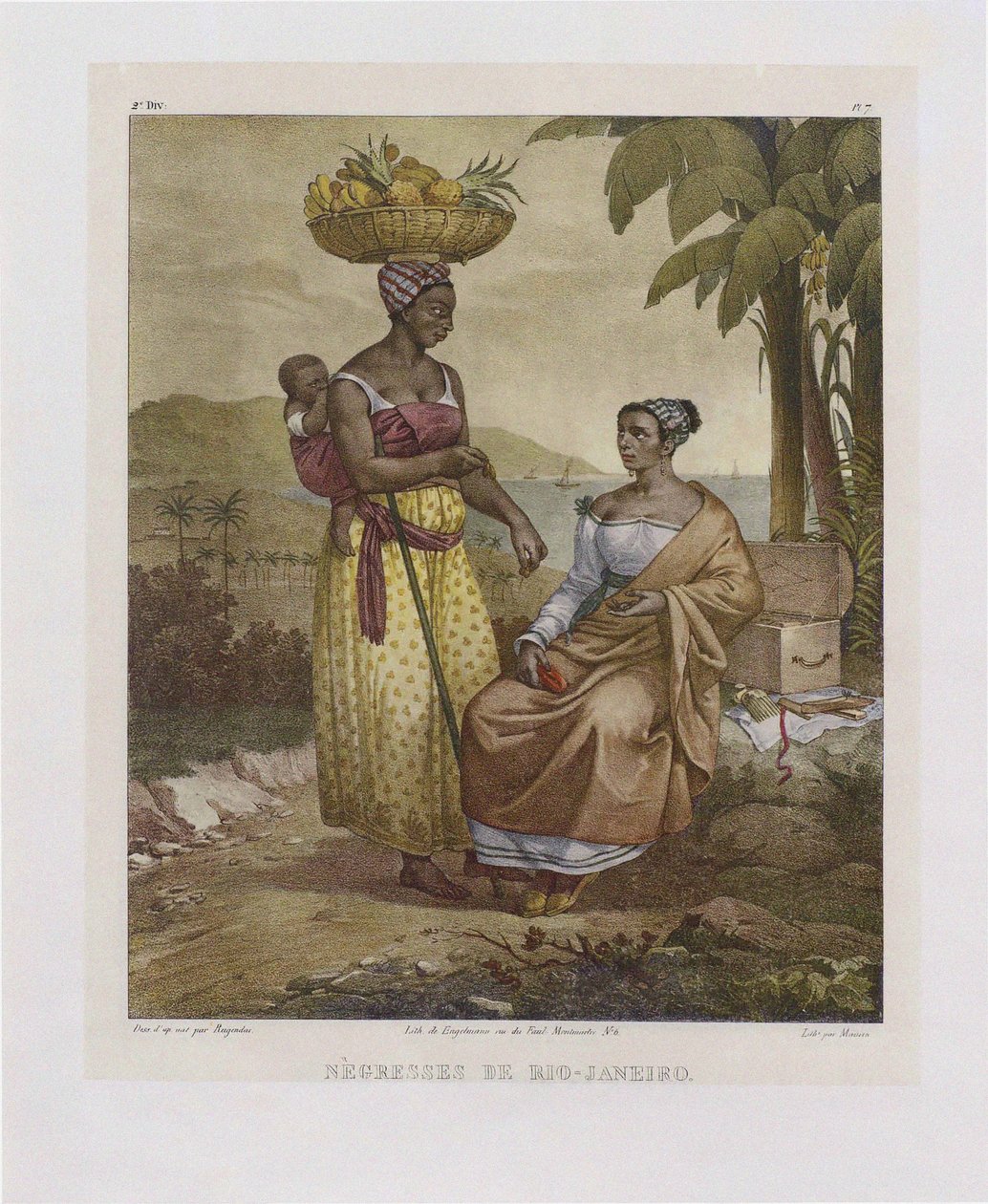 Zwarte vrouwen uit Rio de Janeiro. Uit Malerische Reise in Brasilien, 1835 door Johann Moritz Rugendas