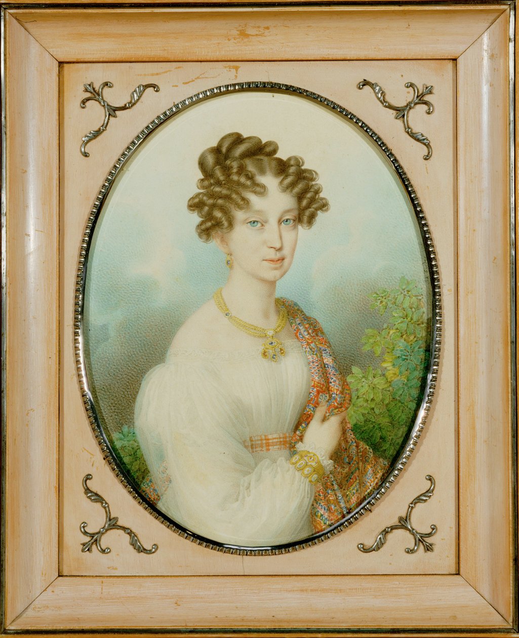 Marie-Louise Habsburg-Lothringen, weduwe van Napoleon I, hertogin van Parma ... (aquarel op karton) door Johann Nepomuk Ender