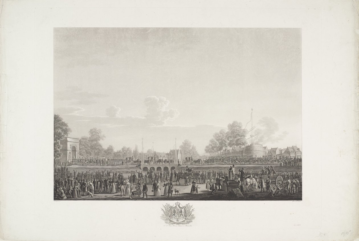 Aankomst van koning Willem I te Brussel, 1815 door Johann Nepomuk Gibèle