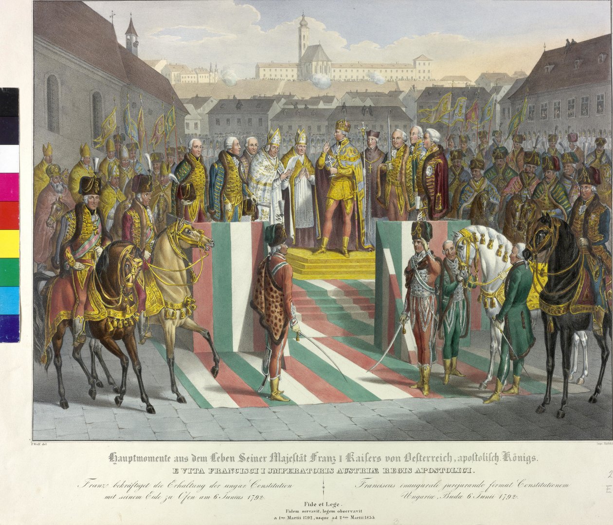 Kroning in kachel 1792 door Johann Nepomuk Hoechle