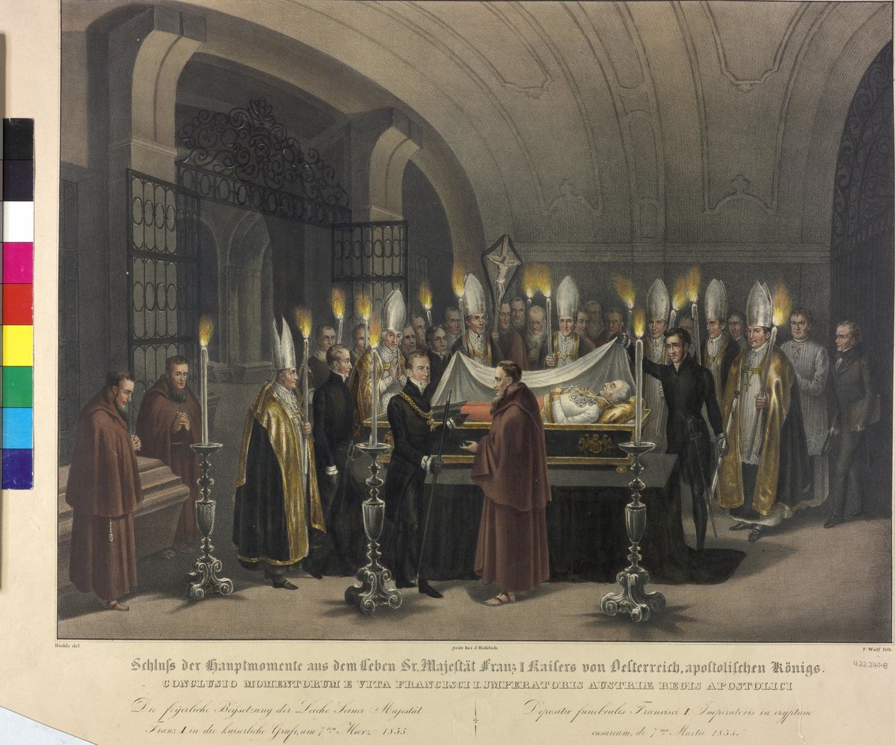Begrafenis van Franz I, 1835 door Johann Nepomuk Hoechle