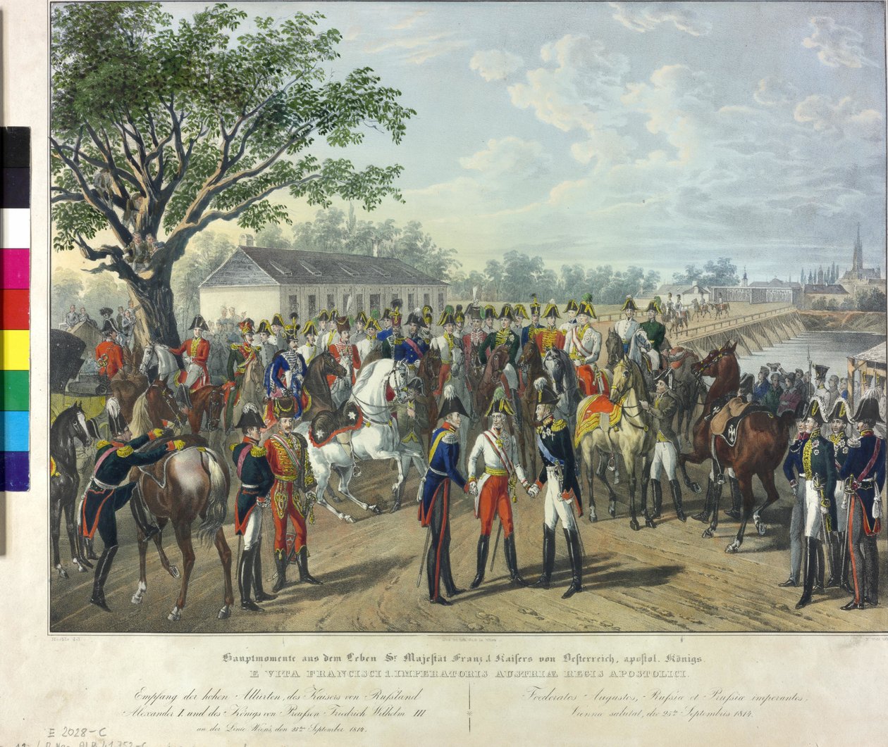 Ontvangst van de geallieerde vorsten in Wenen 1814 door Johann Nepomuk Hoechle