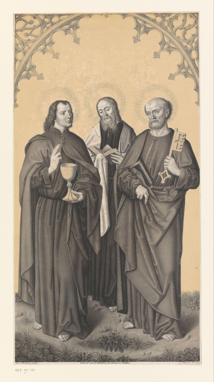 Heilige Johannes, Mattheus en Petrus door Johann Nepomuk Strixner