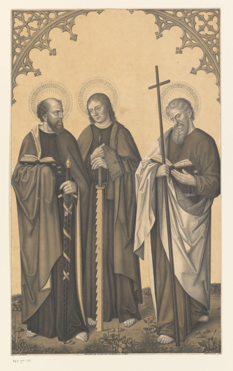Heilige Paulus, Simon en Filippus (Werken uit de collectie van de broers Boisserée) door Johann Nepomuk Strixner