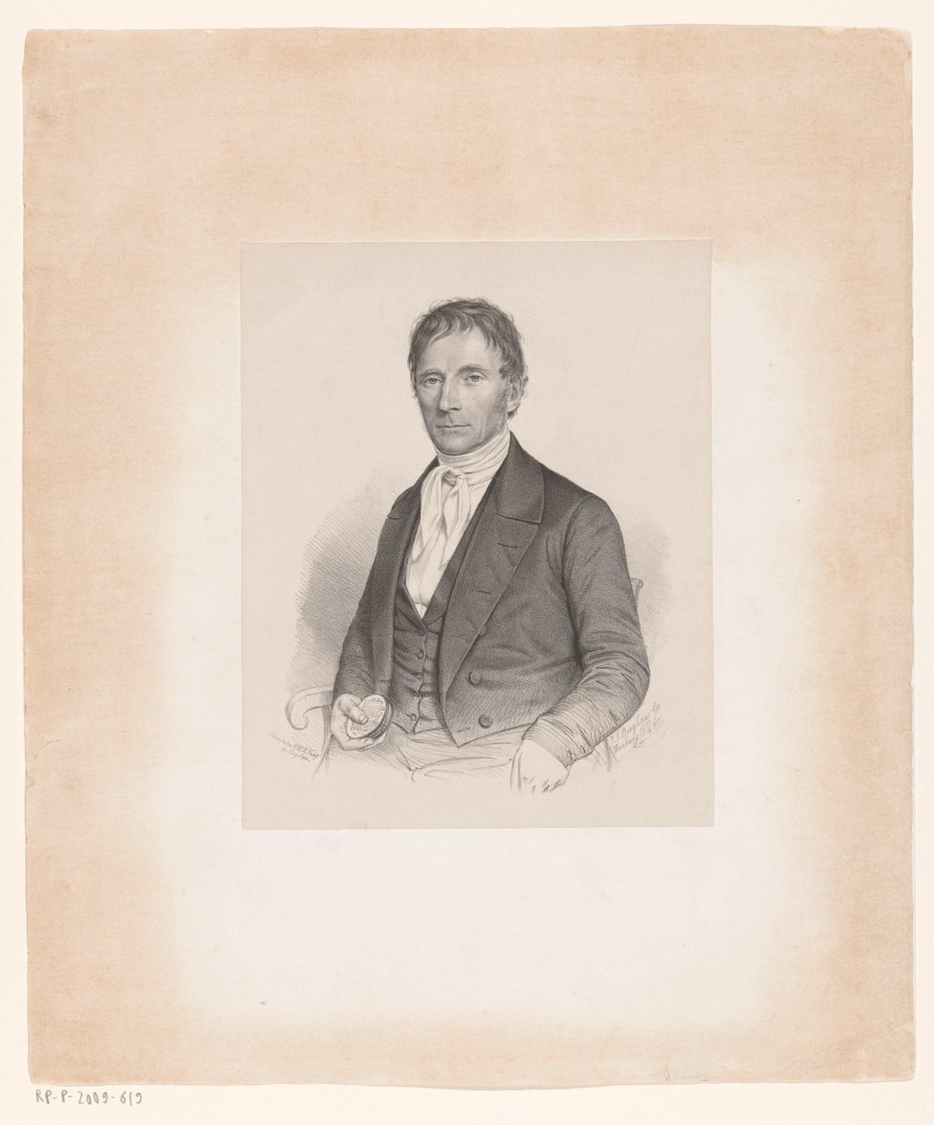 Portret van jonkheer Hugo van Beresteyn door Johann Peter Berghaus