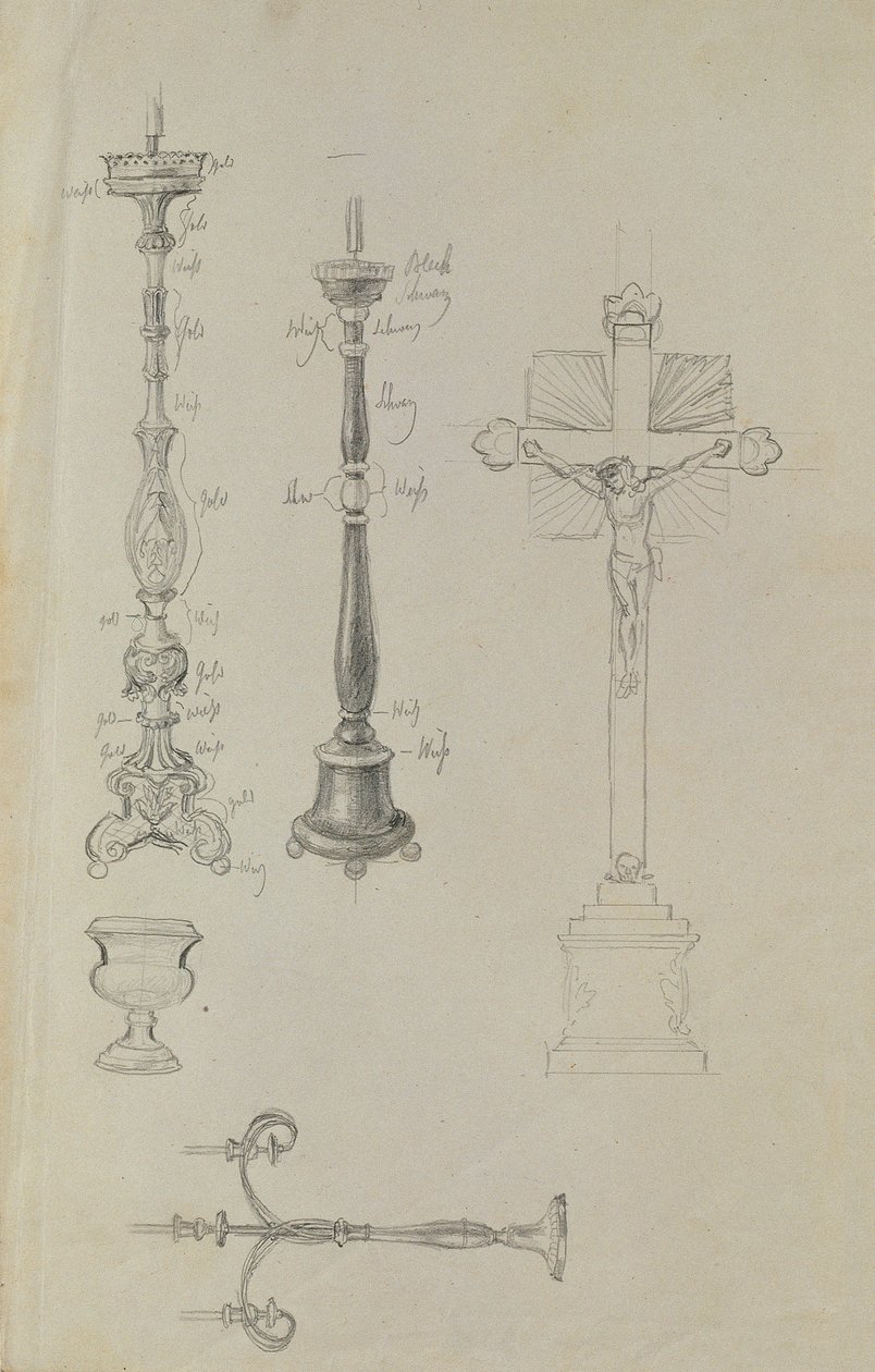 (detail) Studie voor de opbaring van Juliana Krafft en haar dochter Ludovica door Johann Peter Krafft