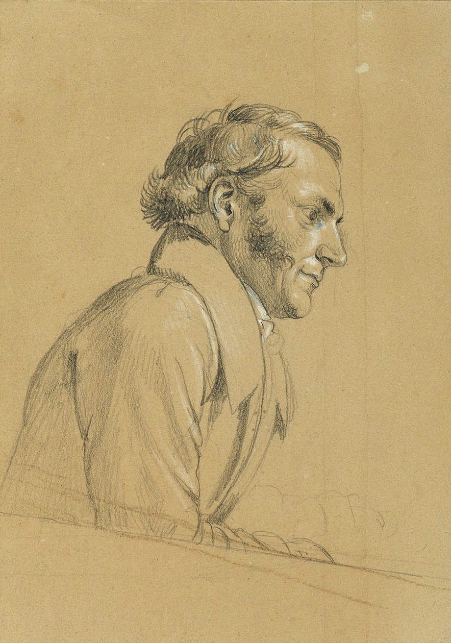 Mannelijke studie (detail) door Johann Peter Krafft